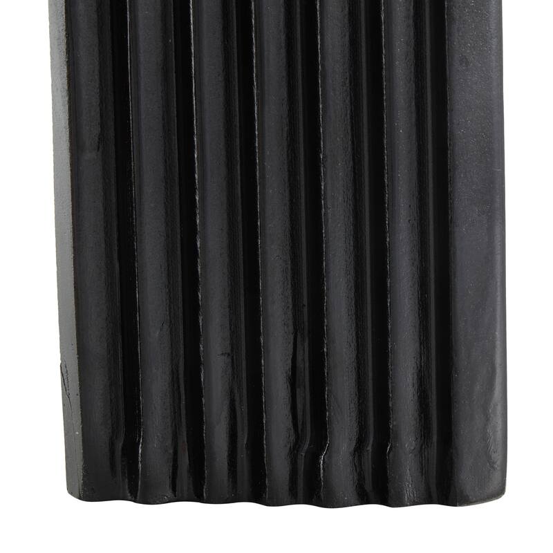 White, Black or Beige Marble Rectangular Geometric Sculpture with Arched Groove Interior