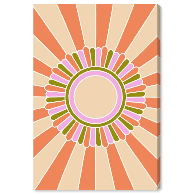 Wynwood Studio Canvas Abstract Hard Candy Rays Orange and Light Purple Modern & Contemporary Wall Art Canvas Print - 30 x 20