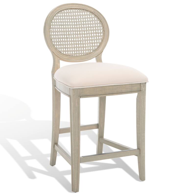 SAFAVIEH Couture Lyuda Rattan Counter Stool (Set of 2) - 19Wx23Dx40H