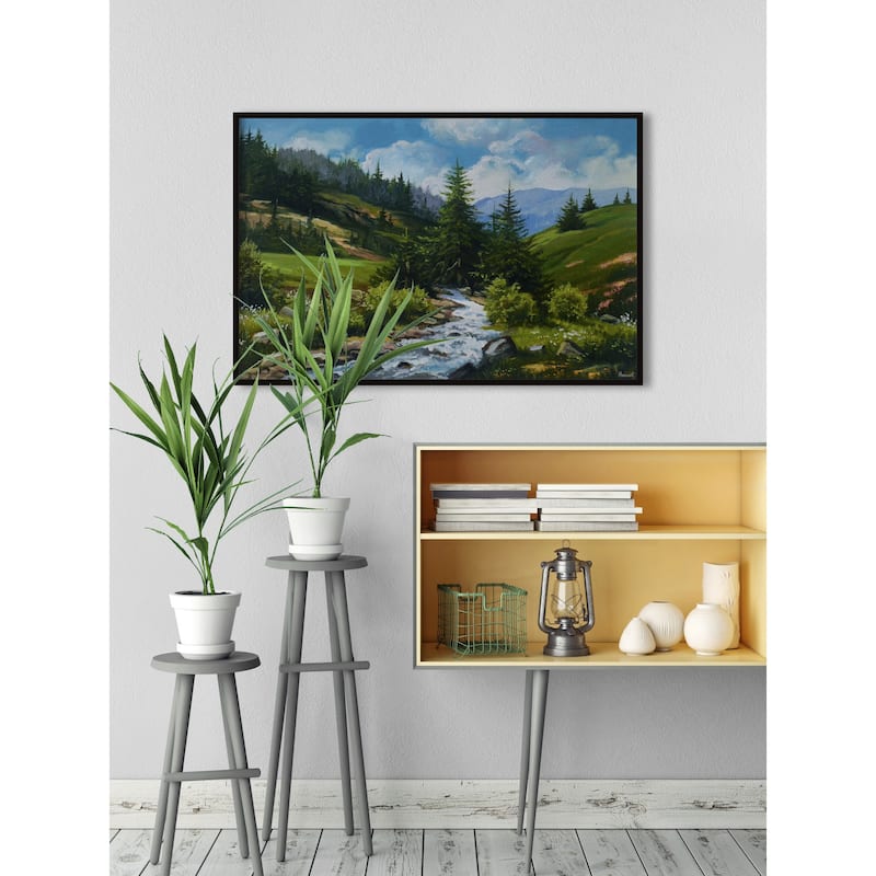 Land of Peace Floater Framed Print on Canvas