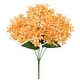 preview thumbnail 1 of 2, Set of 2 Orange Artificial Star Hydrangea Flower Stem Bush Bouquet 18in - 18" L x 12" W x 12" DP