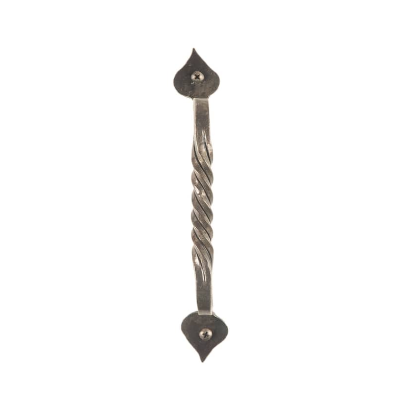Twisted Wrought Iron Door Handle/Pull 9 1/4-in by Artesano Home Decor