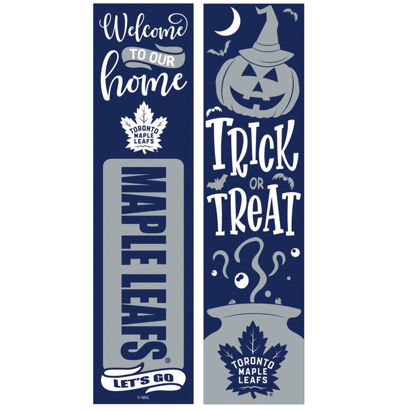 47" Double Sided Seasonal Porch Leaner, Toronto Maple Leafs - 47" x 11.25"