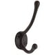 preview thumbnail 11 of 10, Baldwin Estate Double Robe Hook Oil Rubbed Bronze