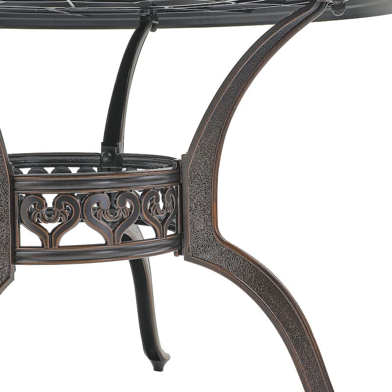 Patio Table Round Outdoor Coffee Table with Umbrella Hole