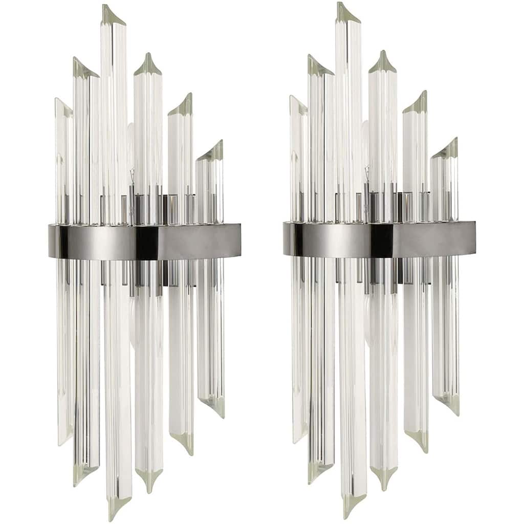 Ferentino Modern Glass Rod Wall Sconces Set of 2