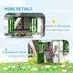 preview thumbnail 7 of 14, Outsunny Outdoor Kids Playhouse, Wooden Playhouse with Doors, Windows, Planter Pots and Boxes for Toddlers 3-8 Years