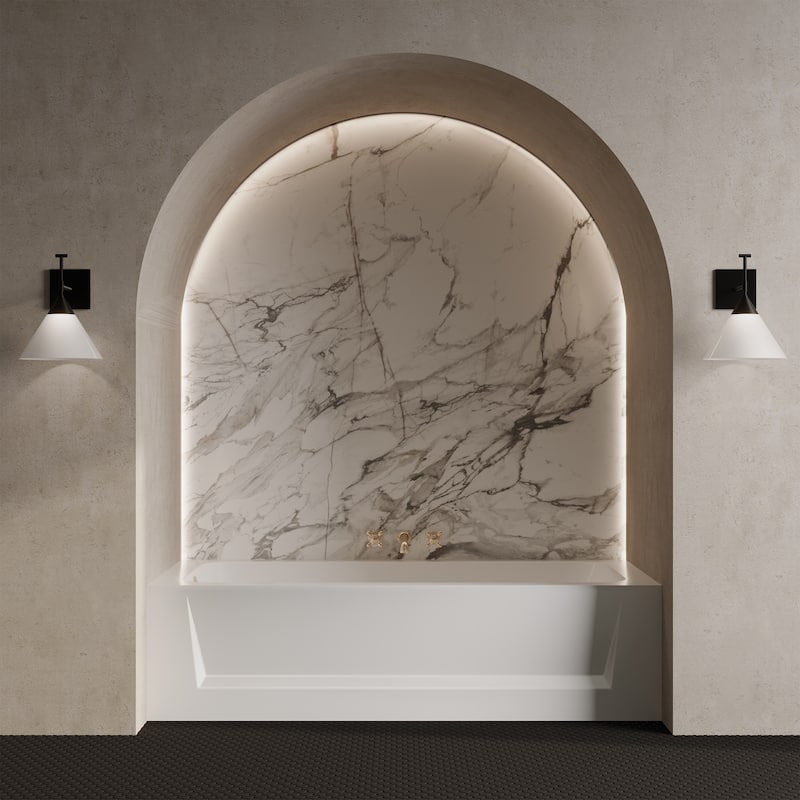 Virage 60" x 30" Alcove Bathtub with Apron - 60x30 Right - White