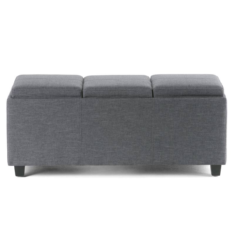 WYNDENHALL Franklin 42-in. Wide Contemporary Rectangular Storage Ottoman