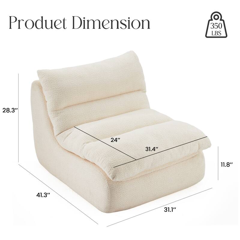 Upholstered Accent Sofa, Modern Armchair with Soft Cushioned Seat, Stylish Sofa for Living Room, Bedroom, or Office