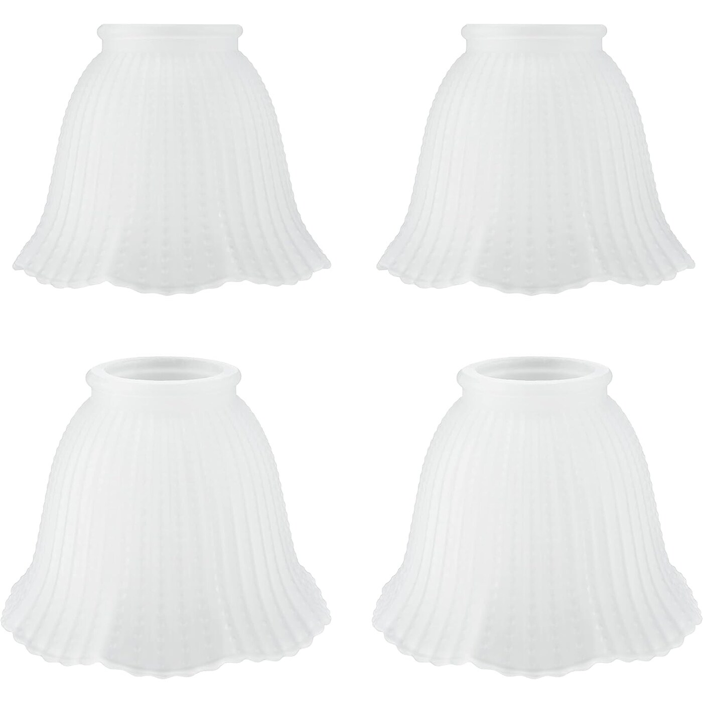 thumbnail image 2 of 7 1/4" Stalactite Glass Pendant Lamp Shade – Satin Crystal Flame, 3 1/4" Fitter 820JB 2 of 5