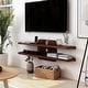 preview thumbnail 5 of 14, Rydstorp Modern 60-inch Metal 2-Shelf Wall-mounted TV Console Shelves by Carson Carrington Vintage Walnut