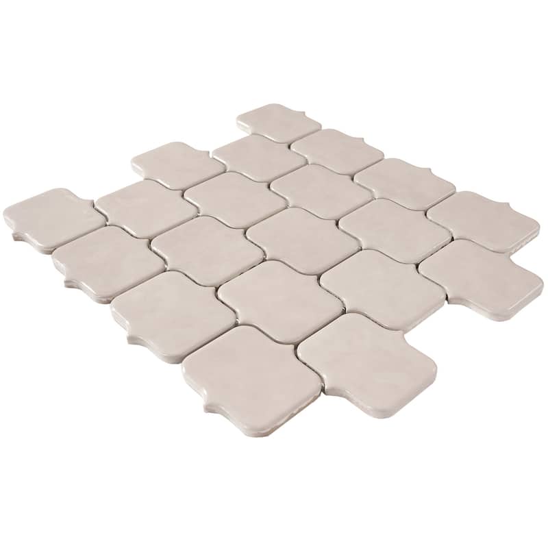 Modern Arabesque Glossy Porcelain Mosaic Tile