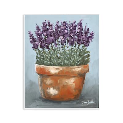 Stupell Potted Lavender Herbs Wall Plaque Art Design By Sara Baker