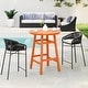 preview thumbnail 1 of 7, Polytrends Laguna Hdpe All Weather Outdoor Patio 35" Round Bar Table Orange