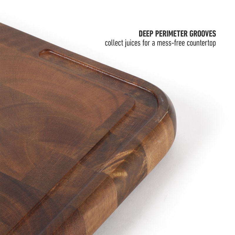 Calphalon Edge Guard Large 20 x 15, 18 x 12, or 13.6 x 9.5in End Grain Acacia Wood Cutting Board