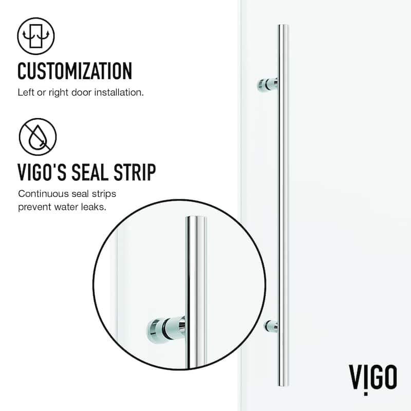 VIGO Elan E-Class Frameless Sliding Shower Enclosure
