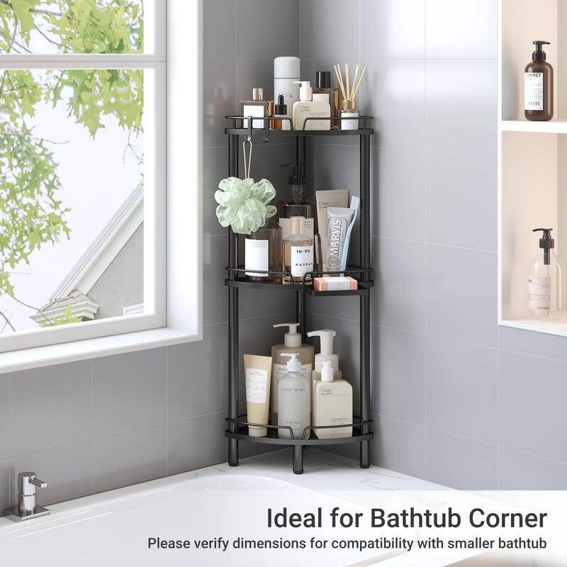 Corner Shower Caddy - 9.6"D x 9.6"W x 30.9"H