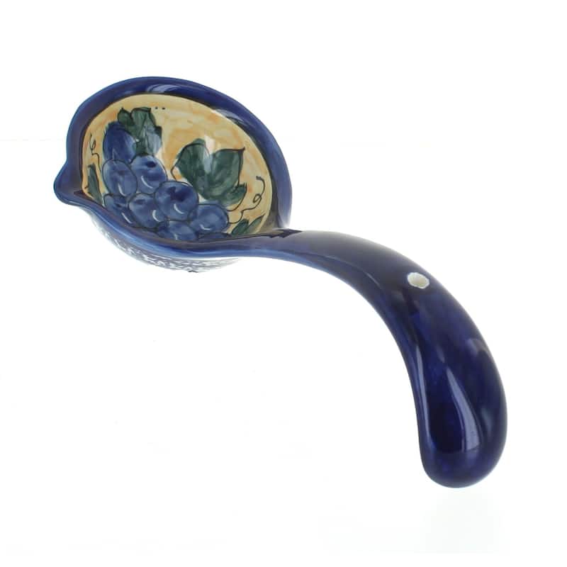 Blue Rose Polish Pottery 1367 Zaklady Soup Ladle