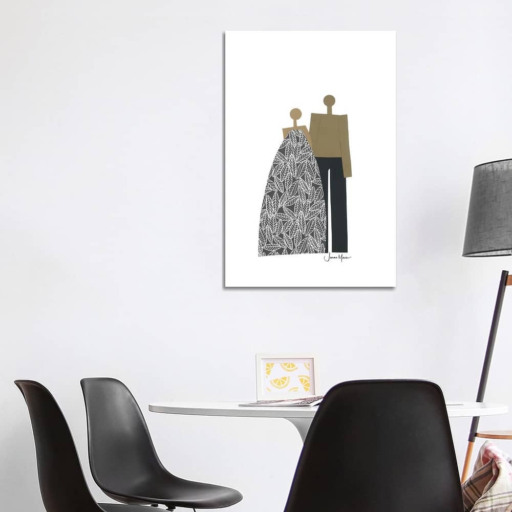 iCanvas "African American Couple In Black & White" by LouLouArtStudio Canvas Print