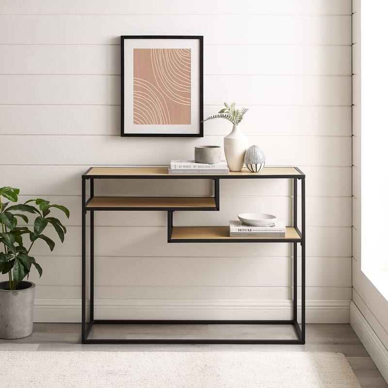 Middlebrook Designs Modern 2-Tier Entry Table - Coastal Oak
