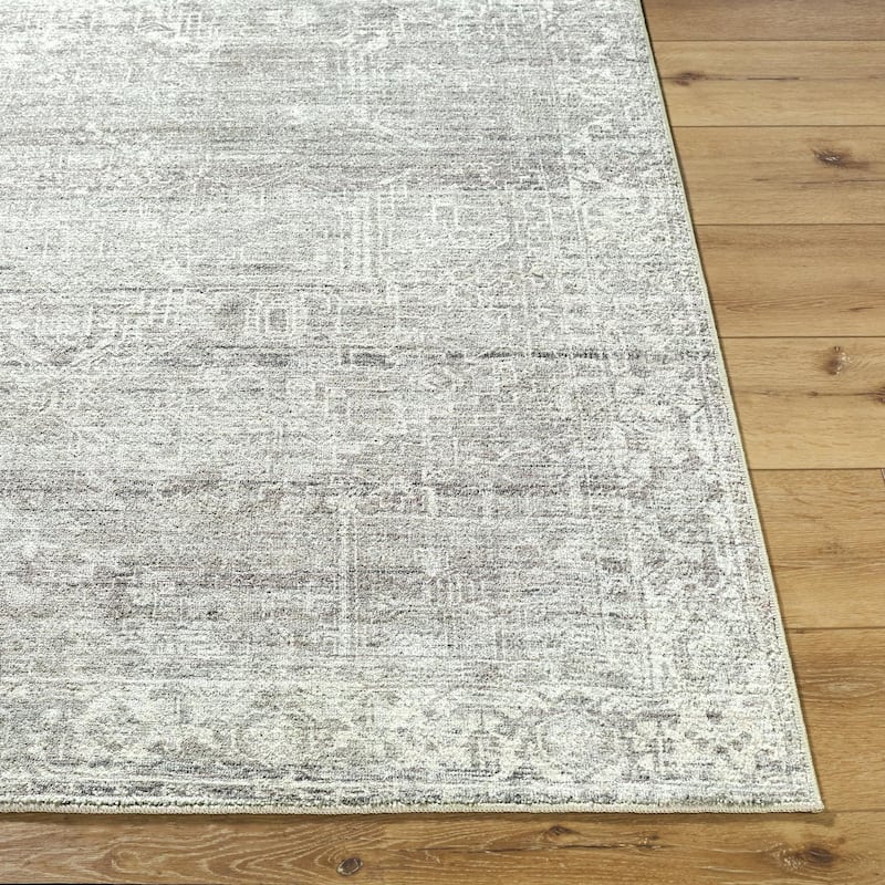 Galey Alix x Livabliss Collins Avenue VII Vintage Medallion Area Rug - 3'10" x 5'7" - Medium Gray/Ivory