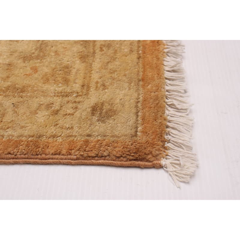 ECARPETGALLERY Hand-knotted Peshawar Oushak Brown Wool Rug - 9'10 x 13'5