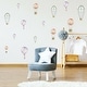 preview thumbnail 2 of 5, Walplus Colorful Watercolor Hot Air Balloon Wall Sticker Nursery Decor