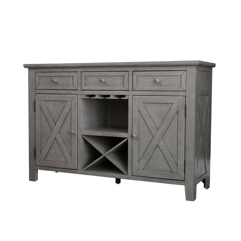 Abbyson Theo 54 Inch Wood Server - Grey