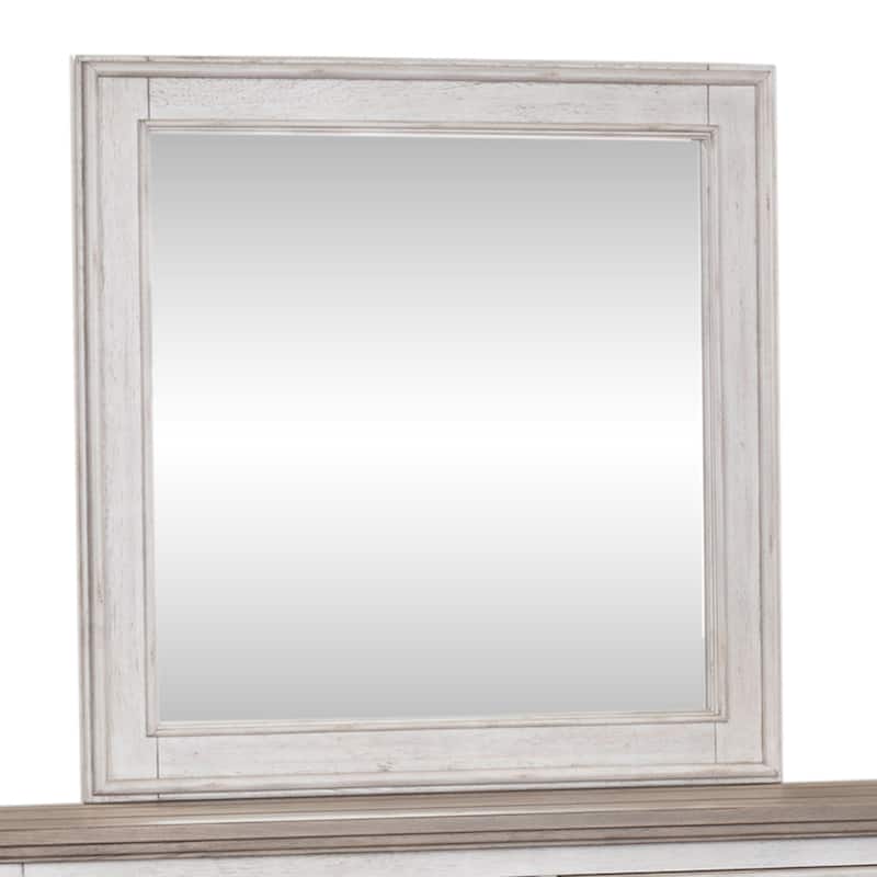 Heartland Antique White Tobacco Dresser & Mirror