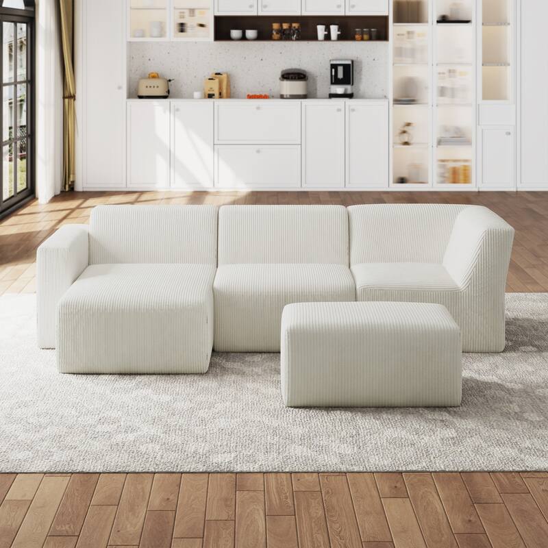 Modular Sectional Sofa 4-seater Oversized Chaise Lounge Couch for Living Room