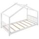 preview thumbnail 14 of 18, Twin Size House Platform Bed with Roof Design, Headboard, and Footboard