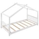preview thumbnail 16 of 16, Twin Size Platform Bed, Wooden Twin Playhouse Bed with Roof for Kids