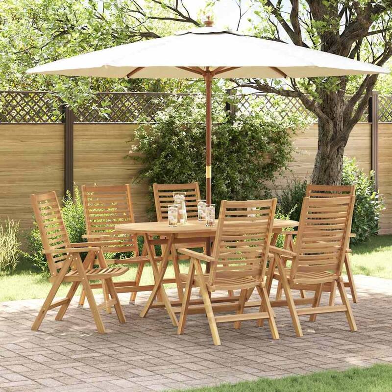 vidaXL Garden Chair Brown 52 x 64.5 x 108 cm Solid teak wood - 20.5 x 25.4 x 42.5 in - Brown