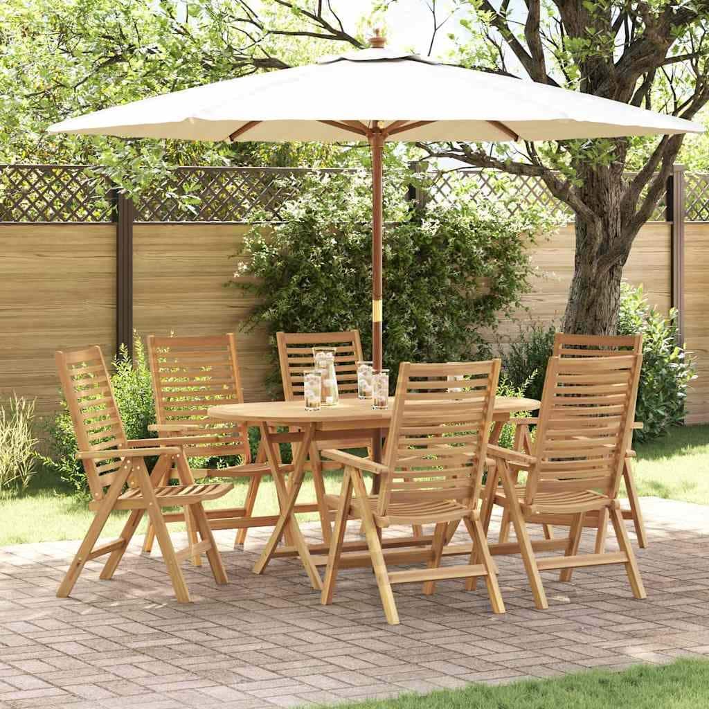 vidaXL Garden Chair Brown 52 x 64.5 x 108 cm Solid teak wood - 20.5 x 25.4 x 42.5 in