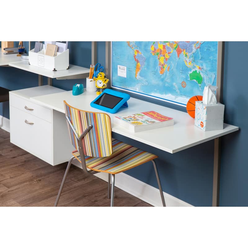 Organized Living freedomRail (48x 21-inch) White Desktop Shelf