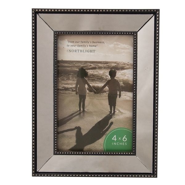 Black Mirrored Picture Frame- 4" x 6" - 4-inchx6-inch