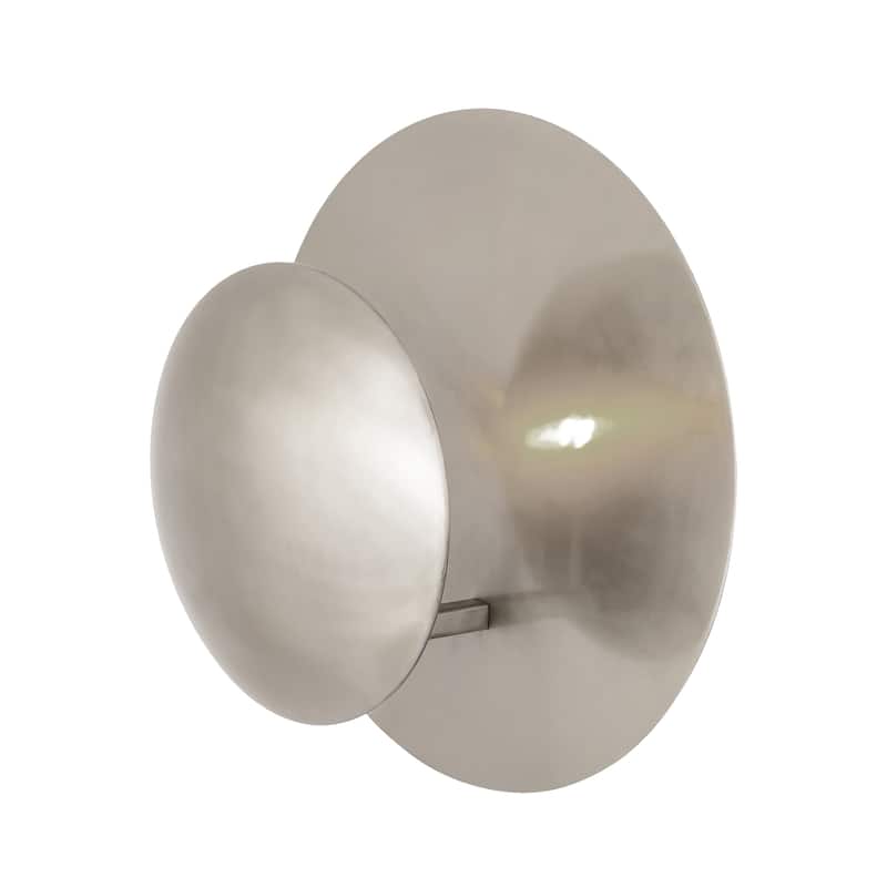 Lorens 12.5'' High 1-Light Sconce - Polished Nickel - 12.5 inch Tall - Polished Nickel - 12.5 inch Tall