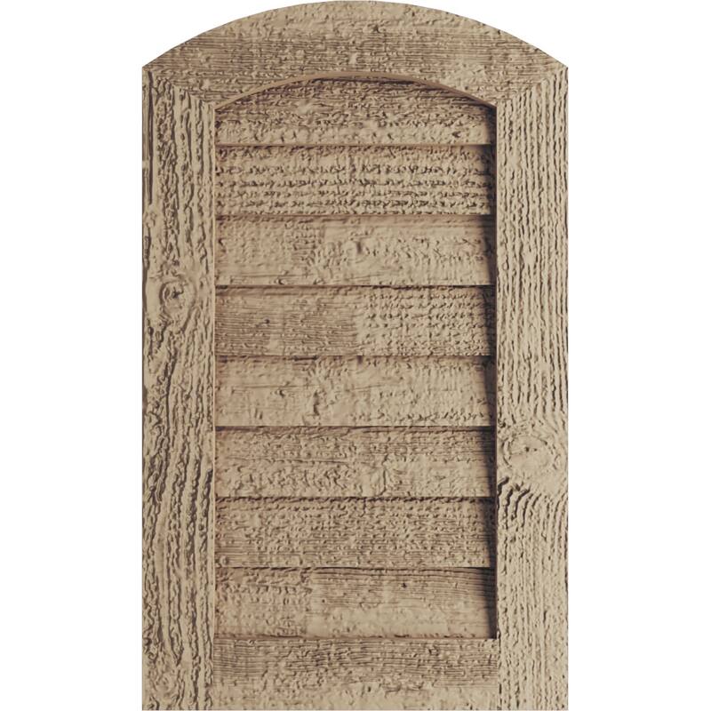 Timberthane Arch Top Faux Wood NonFunctional Gable Vent, Primed Tan