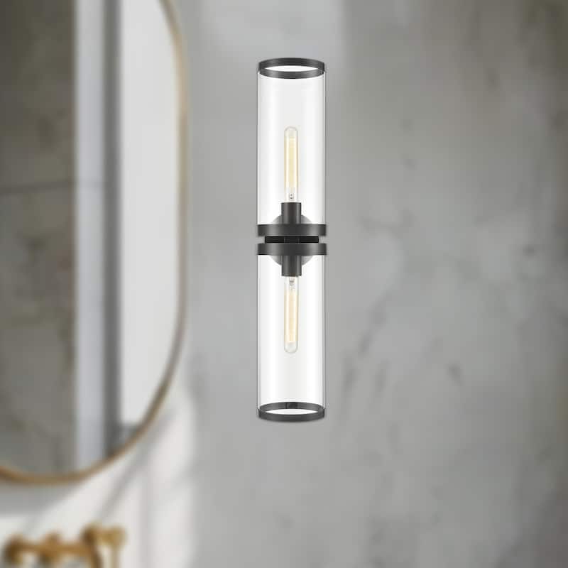 Alora Lighting WV311602CG Revolve II 2 Light 29" Tall Bathroom Sconce