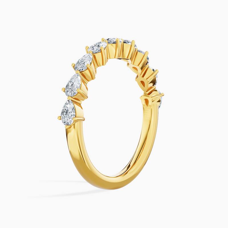 Auriya 14k Gold Pear East-West Lab Grown Diamond Half Eternity Band 0.90 - 3.00 ct. tw. (F-G, VS)