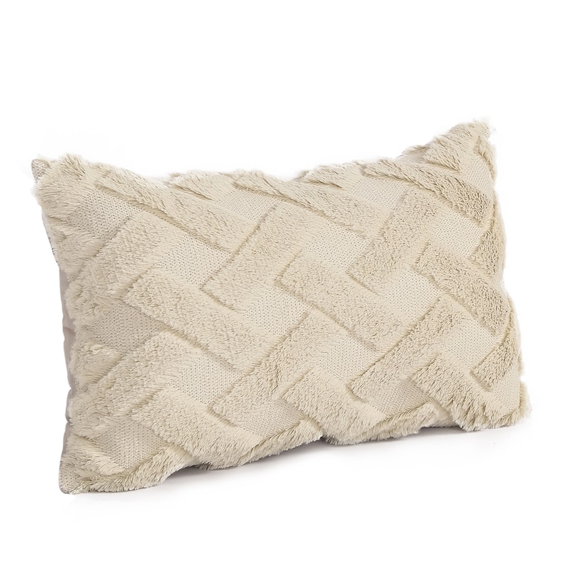 Adeco Pack of 2 12"x 20" Fabric Throw Pillow Covers