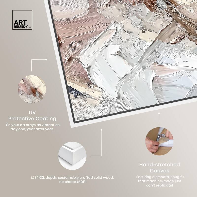 Running Horse Neutral I Canvas Set of 2 by Art Remedy