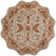 preview thumbnail 10 of 39, SAFAVIEH Handmade Heritage Traditional Blue/ Beige Wool Area Rug 6' Scallop Round - Blue/Beige - Round