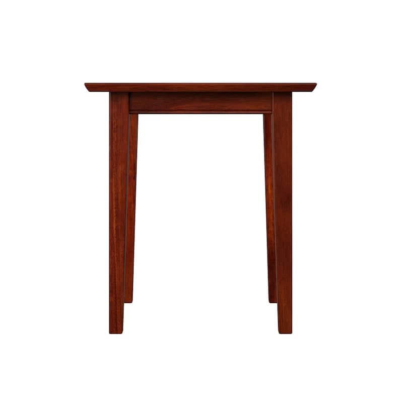 Modern End Table with Charging Station - Walnut Finish, 20" x 20" Living Room Side Table - 22