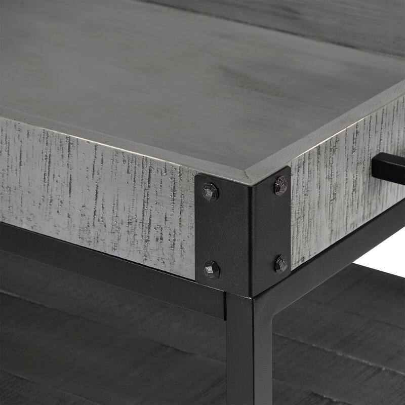 Myra Rustic Serving Cart with Wine Inserts and Removable Tray Top by iNSPIRE Q Classic