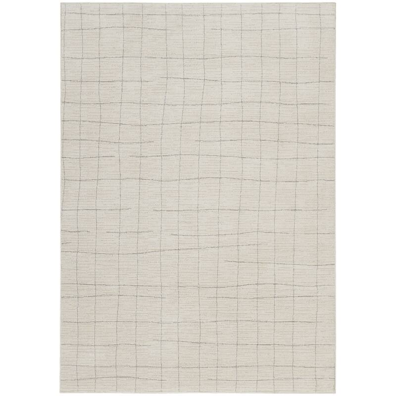 HomeRoots Abstract Scandinavian Rectangle Area Rug