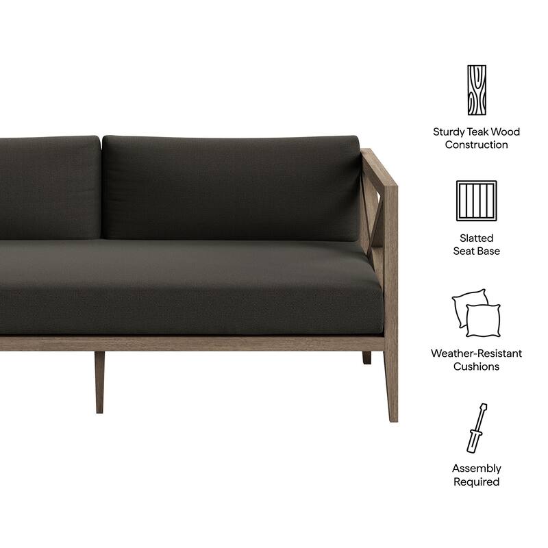 Northlake Outdoor Patio Teak Loveseat