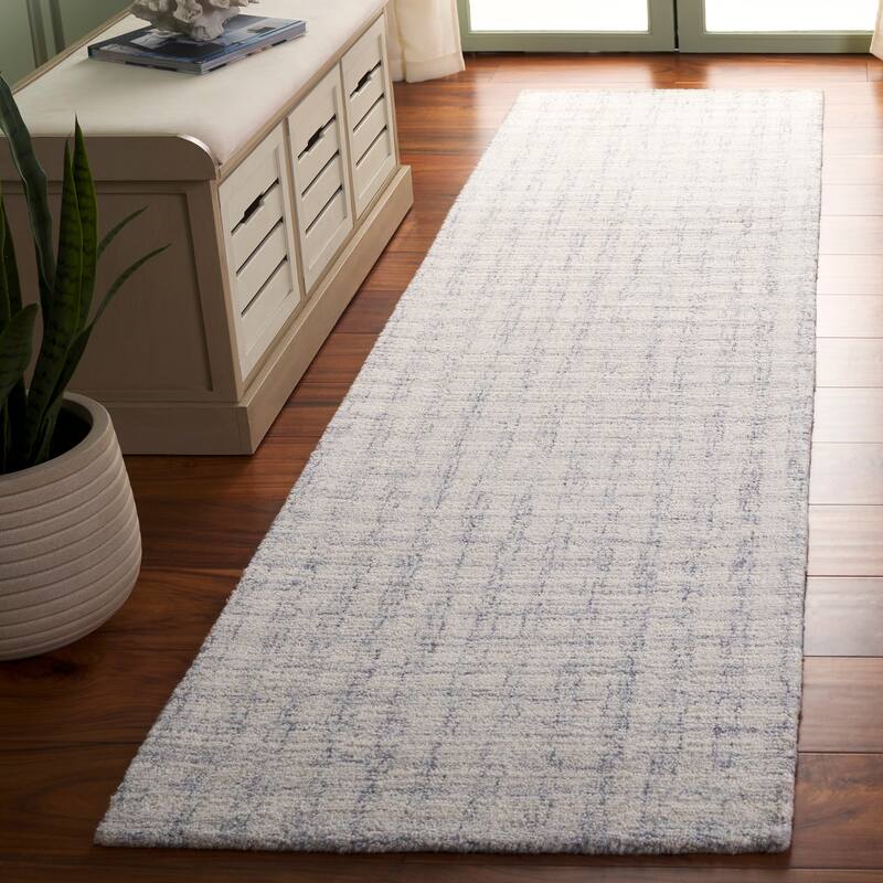 SAFAVIEH Handmade Ebony Katarin Gingham Wool Rug