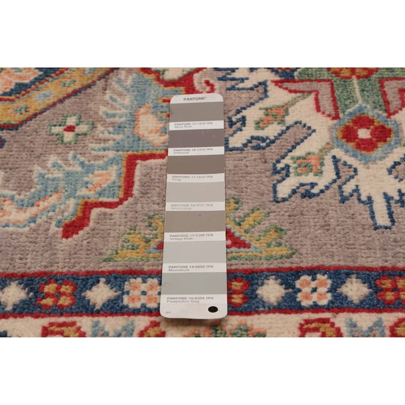 ECARPETGALLERY Hand-knotted Uzbek Ghazni Taupe Wool Rug - 2'8 x 7'11